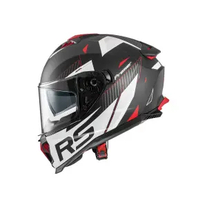 Typhoon-Helm - Matt, Rot, Weiß, Grau - Erwachsene - XL - 010116469
