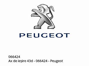 Uitgaande as 43D - 066424 - Peugeot