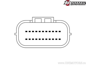 Unidade ECU / CDI (sem restrição) - Kymco Agility 50 E4 (KN10AE) U0 / Agility 50 RS Naked E4 (KN10CA) U4 - Naraku