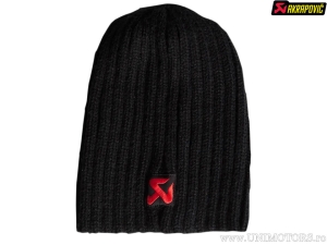 Unisex Beanie Cap - Material: 100% Acrylic - Color: Black/Red - Akrapovič