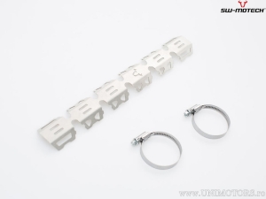 Universal exhaust protector - material: stainless steel - color: silver - for pipe diameter 32-50 mm - SW-Motech