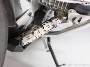 Universal exhaust protector - material: stainless steel - color: silver - for pipe diameter 32-50 mm - SW-Motech