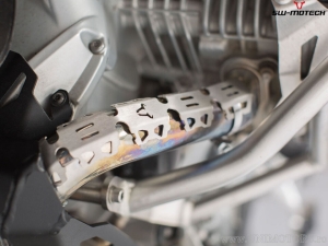 Universal exhaust protector - material: stainless steel - color: silver - for pipe diameter 32-50 mm - SW-Motech