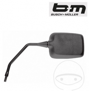 Universal Rectangular Left-Right Chrome Mirror Busch & Müller M10 mm Handlebar Mount - JM