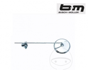 Universal round chrome mirror set Busch & Müller with clamp - JM