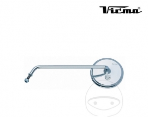 Universal Round Left Chrome Mirror Vicma M8 mm for Handlebar Mounting - JM