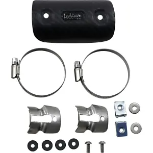 Universal thermal shield with attachment - length: small - material: carbon - color: black - Leo Vince
