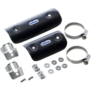 Universal thermal shield with attachment - length: small - material: carbon - color: black - Leo Vince