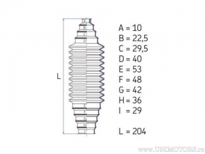 Universele mouw - lengte: 204mm / diameter1: 10-40mm / diameter2: 29-53mm - SKF