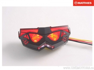 Universelles LED-Stoppkomplett, Rot, Abmessungen: 86x30x32mm - JM
