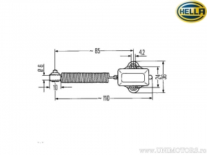 Univerzális húzófék kapcsoló - 6DD 001 551-011 - Hella