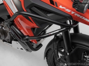 Upper crashbar - material: steel - color: black - Suzuki V-Strom 1050 ('19-) - SW-Motech