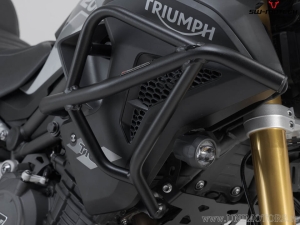 Upper crashbar - material: steel - color: black - Triumph Tiger 1200 models ('22-) - SW-Motech