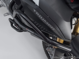 Upper crashbar - material: steel - color: black - Triumph Tiger 1200 models ('22-) - SW-Motech