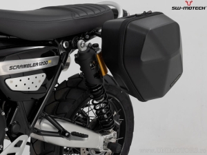 URBAN side case set and left SLC mount - 16.5L - black - Triumph Scrambler 1200 XC / XE ('18-) - SW-Motech