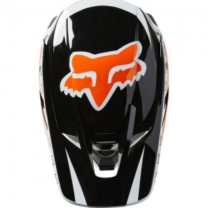 V3 RS DVIDE HELM, ECE [ZWART/WIT/ORANJE]: Maat - XL