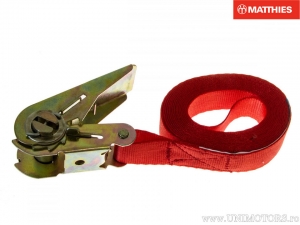 Verstelbare riem 3,5 m x 25 mm rood - JM