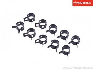 Verzinkte elastische set van 10 stuks breedte 5,5 mm en aanspanning 12 mm - JM