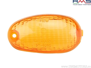 Vidro do indicador de direção laranja dianteiro esquerdo - Gilera Typhoon / Storm / Piaggio NTT / NRG / Zip Fast Rider / Zip S