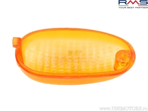 Vidro do indicador de direção laranja dianteiro esquerdo - Gilera Typhoon / Storm / Piaggio NTT / NRG / Zip Fast Rider / Zip S