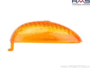 Vidro do indicador de direção laranja dianteiro esquerdo - Gilera Typhoon / Storm / Piaggio NTT / NRG / Zip Fast Rider / Zip S