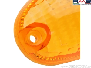 Vidro do indicador de direção laranja dianteiro esquerdo - Gilera Typhoon / Storm / Piaggio NTT / NRG / Zip Fast Rider / Zip S