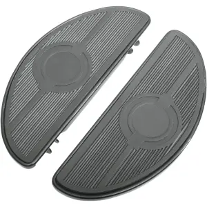 Vintage Half-moon Style Floorboards - Black, Powder-Coated, Gloss - 16210165
