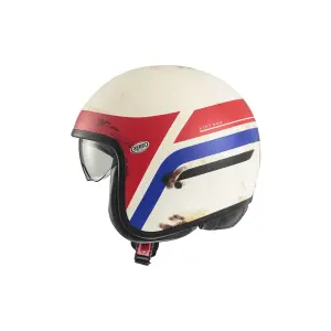 Vintage-Helm - Blau, Matt, Rot, Weiß - Erwachsene - 3XL - 01043473