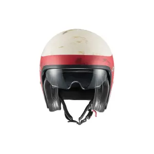 Vintage Helm - Blauw, Mat, Rood, Wit - Volwassene - 3XL - 01043473