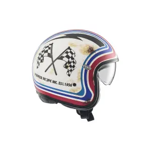 Vintage Helmet - Black, Blue, Matte, Red, White - Adult - XS - 01043023