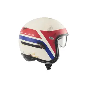 Vintage Helmet - Blue, Matte, Red, White - Adult - 3XL - 01043473