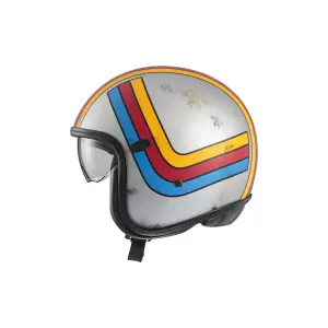Vintage Platinum Edition Helm - Blau, Glänzend, Rot, Silber, Gelb - Erwachsen - M - 01042994