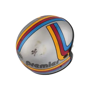 Vintage Platinum Edition Helm - Blau, Glänzend, Rot, Silber, Gelb - Erwachsen - XL - 01042996