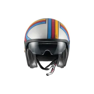 Vintage Platinum Edition Helm - Blau, Glänzend, Rot, Silber, Gelb - Erwachsen - XL - 01042996