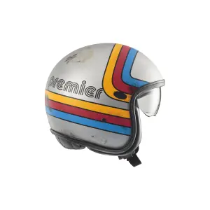Vintage Platinum Edition Helm - Blau, Glänzend, Rot, Silber, Gelb - Erwachsene - L - 01042995