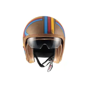 Vintage Platinum Edition Helm - Blauw, Bruin, Mat, Rood, Geel - Volwassen - XS - 01042997
