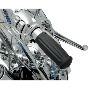 Vintage Style Grips - Black, Chrome - 06300594
