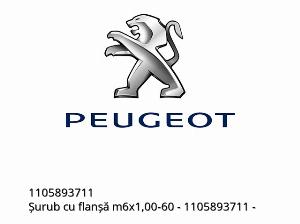 Vis à embase M6X1,00-60 - 1105893711 - Peugeot
