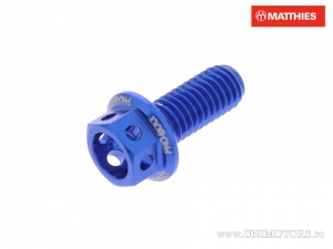 Vis à tête hexagonale Pro Bolt M5 x 0.80 x 12 mm en aluminium Racing bleu - JM