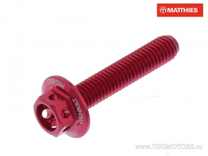 Vis à tête hexagonale Pro Bolt M5 x 0,80 x 25 mm aluminium Racing rouge - JM