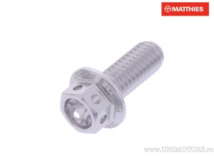 Vis à tête hexagonale Pro Bolt M6 x 1.00 x 15 mm Aluminium Racing Argent - JM