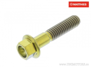 Vis à tête hexagonale Pro Bolt M6 x 1.00 x 28 mm titane doré - JM
