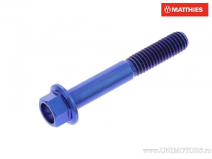 Vis à tête hexagonale Pro Bolt M6 x 1.00 x 35 mm bleu titane - JM