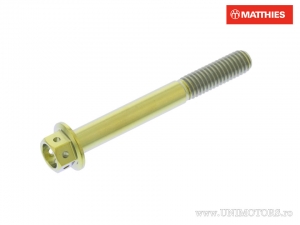 Vis à tête hexagonale Pro Bolt M6 x 1.00 x 50 mm titane Racing doré - JM