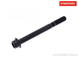 Vis à tête hexagonale Pro Bolt M6 x 1.00 x 60 mm en titane de course noir - JM
