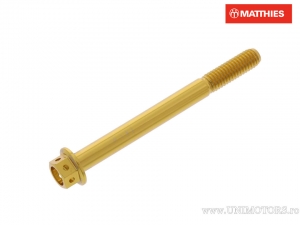 Vis à tête hexagonale Pro Bolt M6 x 1,00 x 65 mm Aluminium Course Or - JM