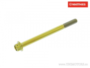 Vis à tête hexagonale Pro Bolt M6 x 1.00 x 75 mm Titane Course Or - JM
