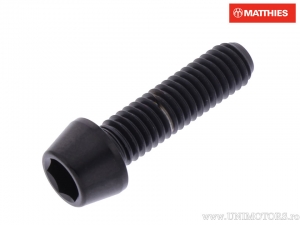 Vis de bouchon conique rond Pro Bolt M6 x 1.00 x 22 mm titane noir - JM
