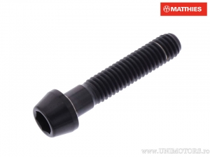 Vis de bouchon conique rond Pro Bolt M6 x 1.00 x 28 mm titane noir - JM