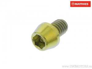 Vis de bouchon conique rond Pro Bolt M6 x 1.00 x 8 mm Titane doré - JM